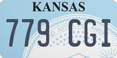 KS license plate 779CGI