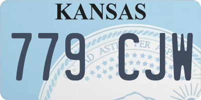 KS license plate 779CJW