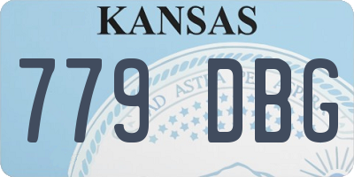 KS license plate 779DBG