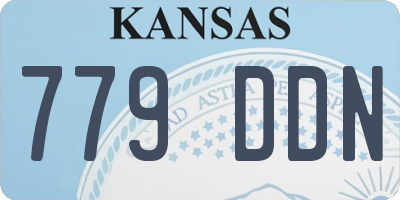 KS license plate 779DDN