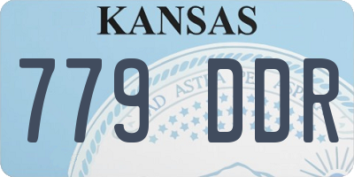 KS license plate 779DDR