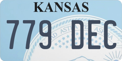 KS license plate 779DEC