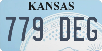 KS license plate 779DEG
