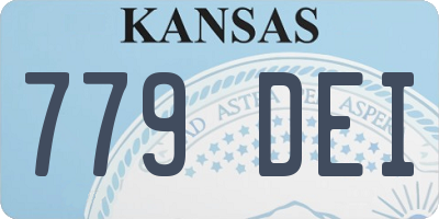 KS license plate 779DEI
