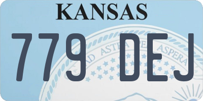 KS license plate 779DEJ