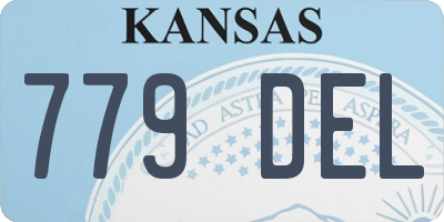 KS license plate 779DEL