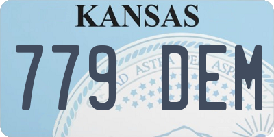 KS license plate 779DEM