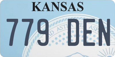 KS license plate 779DEN