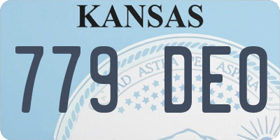 KS license plate 779DEO