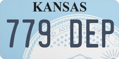 KS license plate 779DEP