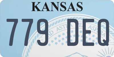 KS license plate 779DEQ