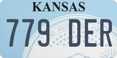 KS license plate 779DER