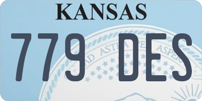 KS license plate 779DES