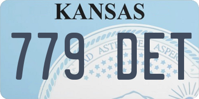 KS license plate 779DET