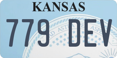 KS license plate 779DEV