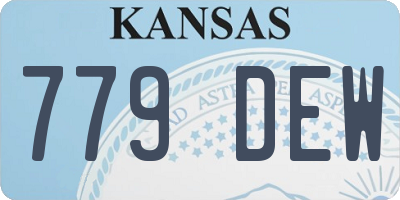 KS license plate 779DEW