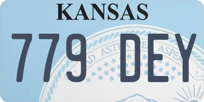 KS license plate 779DEY