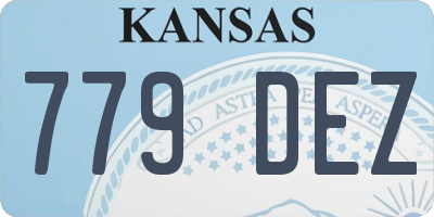 KS license plate 779DEZ