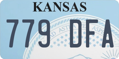 KS license plate 779DFA