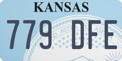 KS license plate 779DFE