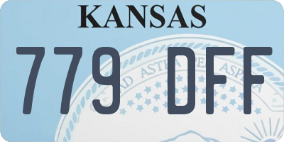 KS license plate 779DFF