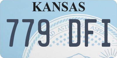 KS license plate 779DFI