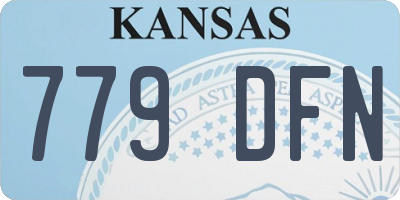 KS license plate 779DFN