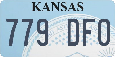 KS license plate 779DFO