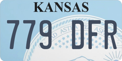 KS license plate 779DFR