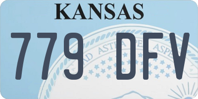 KS license plate 779DFV
