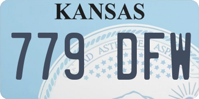 KS license plate 779DFW