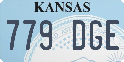 KS license plate 779DGE