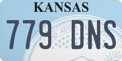 KS license plate 779DNS