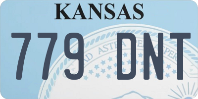 KS license plate 779DNT