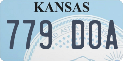 KS license plate 779DOA