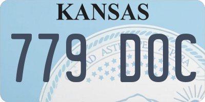 KS license plate 779DOC