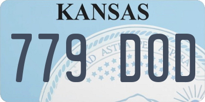 KS license plate 779DOD