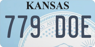 KS license plate 779DOE