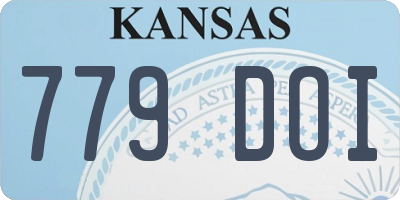 KS license plate 779DOI