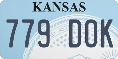 KS license plate 779DOK