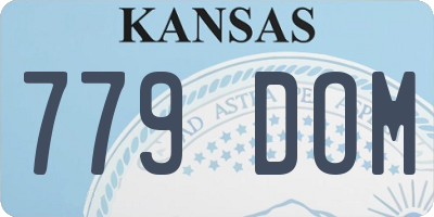 KS license plate 779DOM