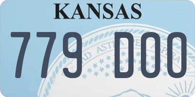 KS license plate 779DOO