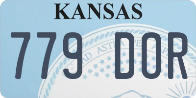 KS license plate 779DOR