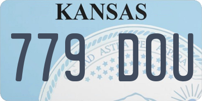 KS license plate 779DOU