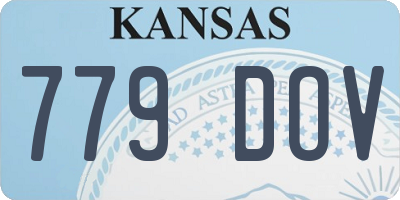 KS license plate 779DOV