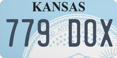 KS license plate 779DOX
