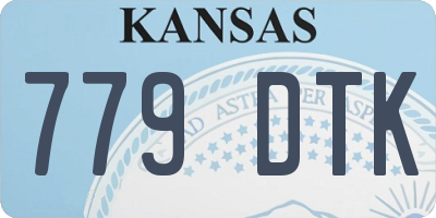 KS license plate 779DTK