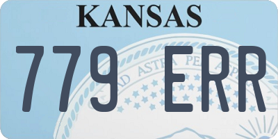 KS license plate 779ERR