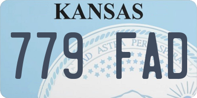 KS license plate 779FAD