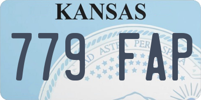 KS license plate 779FAP
